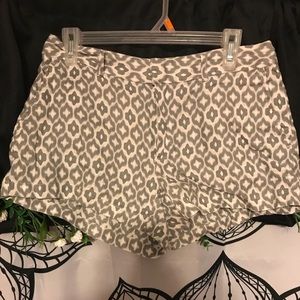 Grey and White patterned shorts